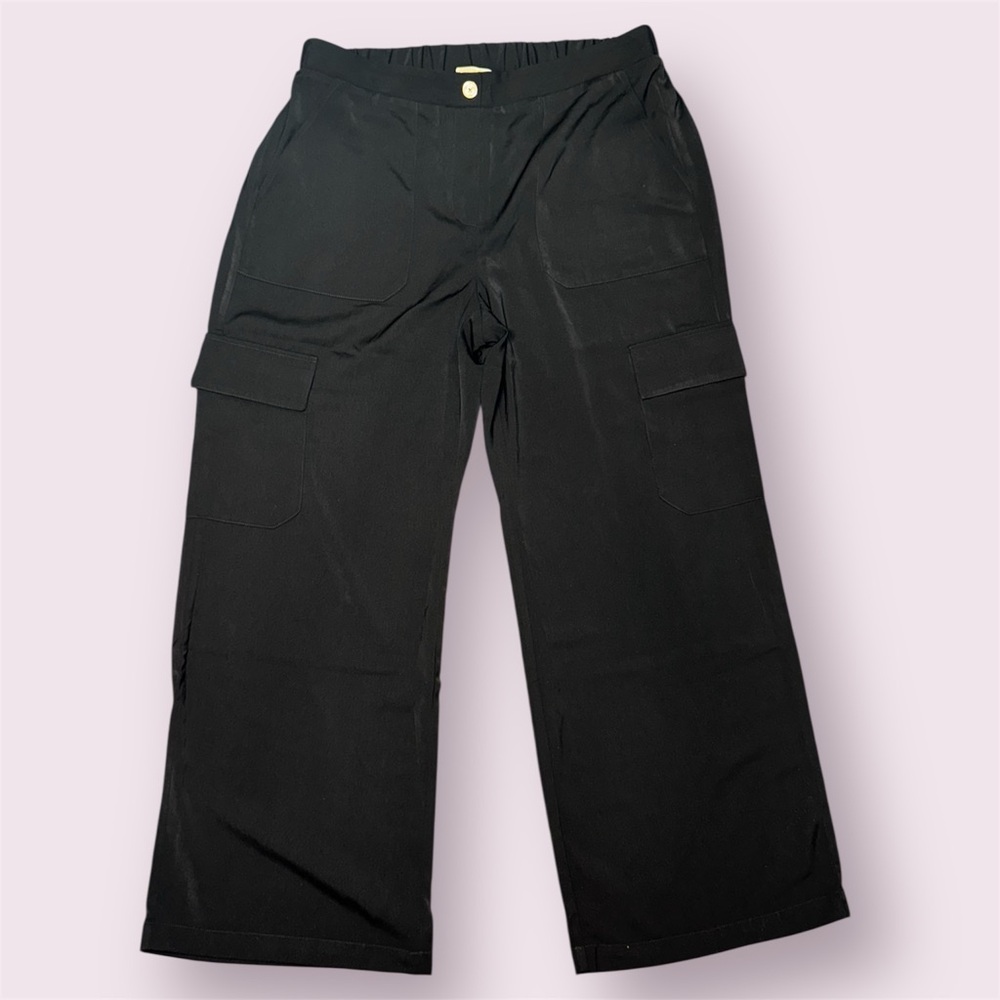 Michael Kors‎ Black Cargo Wide-Leg Pants | Size L
